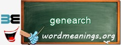 WordMeaning blackboard for genearch